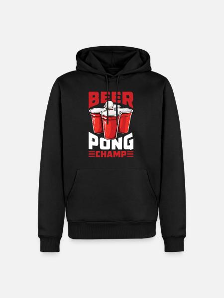 Beer Pong Champ - Männer Premium Bio Hoodie - Schwarz