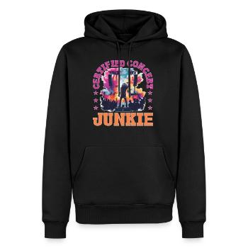 Certified Concert Junkie 12 - Männer Premium Bio Hoodie - Schwarz - Vorne - Nico (187cm)