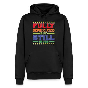 Fully Depreciated But Still In Use 34 - Männer Premium Bio Hoodie - Schwarz - Vorne - Nico (187cm)
