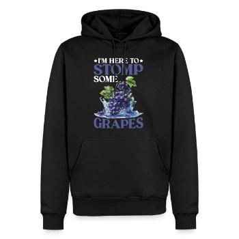 I'm Here To Stomp Some Grapes 21 - Männer Premium Bio Hoodie - Schwarz - Vorne - Nico (187cm)