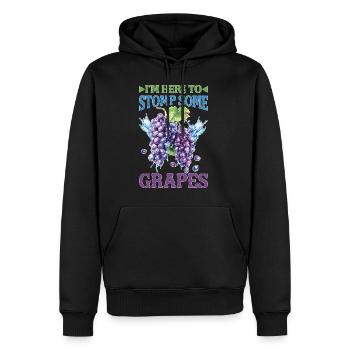 I'm Here To Stomp Some Grapes 22 - Männer Premium Bio Hoodie - Schwarz - Vorne - Nico (187cm)