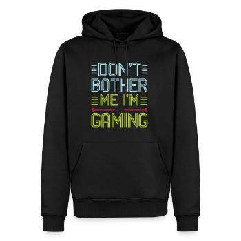Don't Bother Me I'm Gaming 6 - Männer Premium Bio Hoodie - Schwarz - Vorne - Nico (187cm)
