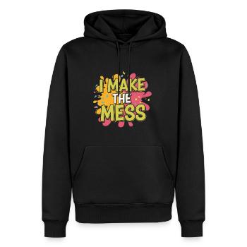 I Make The Mess 4 - Männer Premium Bio Hoodie - Schwarz - Vorne - Nico (187cm)