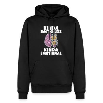 Kinda Emotionless Kinda Emotional 3 - Männer Premium Bio Hoodie - Schwarz - Vorne - Nico (187cm)