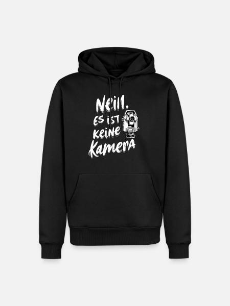 Tachymeter keine Kamera Geodäsie Geomatiker Fun - Männer Premium Bio Hoodie - Schwarz