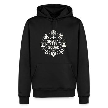 Special Area Squad 10 - Männer Premium Bio Hoodie - Schwarz - Vorne - Nico (187cm)
