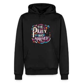 The Party Has Arrived 14 - Männer Premium Bio Hoodie - Schwarz - Vorne - Nico (187cm)