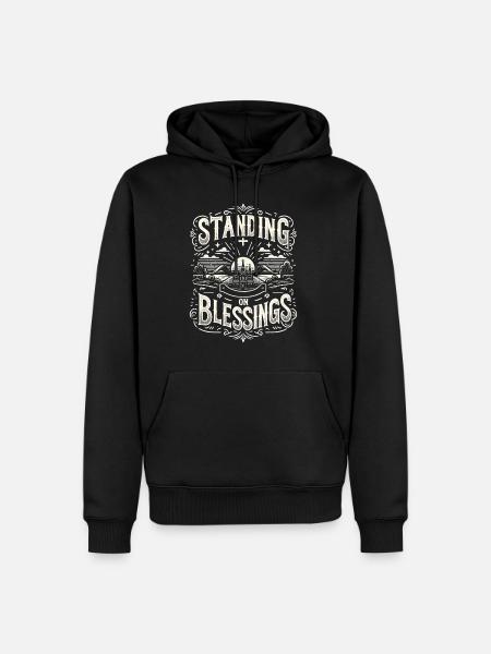 Standing On Blessings 6 - Männer Premium Bio Hoodie - Schwarz