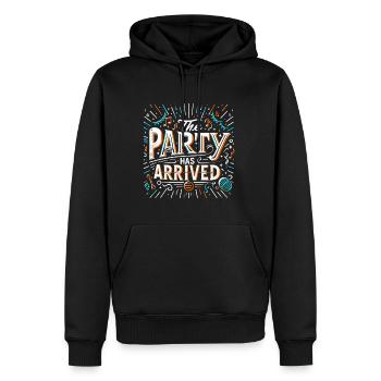The Party Has Arrived 12 - Männer Premium Bio Hoodie - Schwarz - Vorne - Nico (187cm)