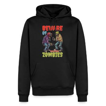 Beware Of Smartphone Zombies 2 - Männer Premium Bio Hoodie - Schwarz - Vorne - Nico (187cm)