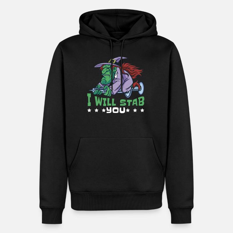 I Will Stab You 7 - Männer Premium Bio Hoodie - Schwarz