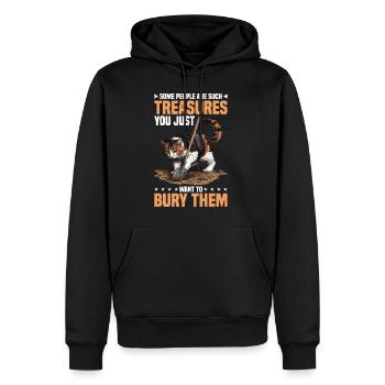 Some People Are Treasures You Want To Bury - Männer Premium Bio Hoodie - Schwarz - Vorne - Nico (187cm)
