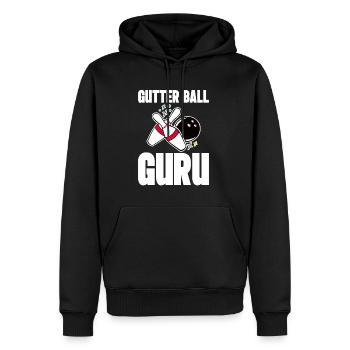 Gutter Ball Guru 4 - Männer Premium Bio Hoodie - Schwarz - Vorne - Nico (187cm)