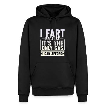I Fart Because It's The Only Gas I Can Afford 6 - Männer Premium Bio Hoodie - Schwarz - Vorne - Nico (187cm)