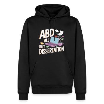 ABD All But Dissertation 4 - Männer Premium Bio Hoodie - Schwarz - Vorne - Nico (187cm)