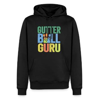 Gutter Ball Guru 6 - Männer Premium Bio Hoodie - Schwarz - Vorne - Nico (187cm)