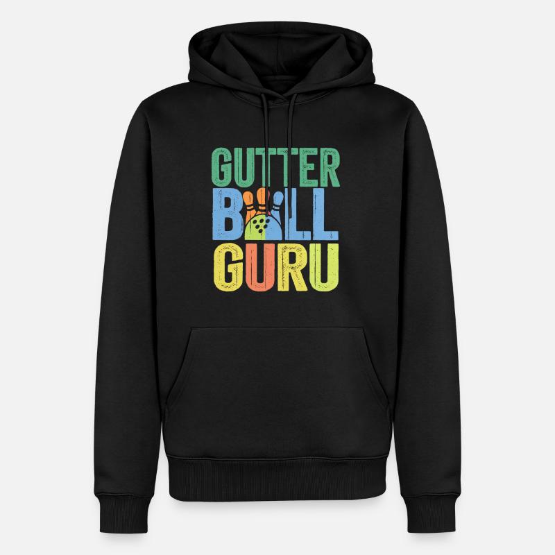 Gutter Ball Guru 6 - Männer Premium Bio Hoodie - Schwarz