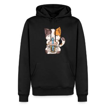 Bubble Tea Boba BubbleTea Kawaii Japan Tea Kpop - Männer Premium Bio Hoodie - Schwarz - Vorne - Nico (187cm)