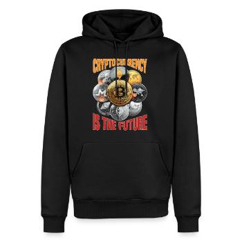 Cryptocurrency Is The Future - Männer Premium Bio Hoodie - Schwarz - Vorne - Nico (187cm)