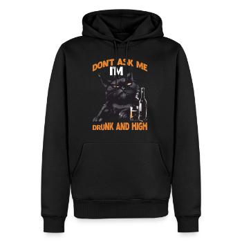 Don't Ask Me I'm Drunk And High - Männer Premium Bio Hoodie - Schwarz - Vorne - Nico (187cm)