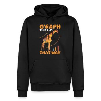 G'Raph This Way That Way 2 - Männer Premium Bio Hoodie - Schwarz - Vorne - Nico (187cm)
