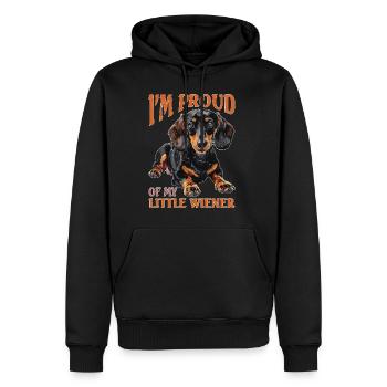I'm Proud Of My Little Wiener - Männer Premium Bio Hoodie - Schwarz - Vorne - Nico (187cm)