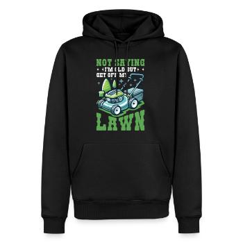 Not Saying I'm Old But Get Off My Lawn 6 - Männer Premium Bio Hoodie - Schwarz - Vorne - Nico (187cm)
