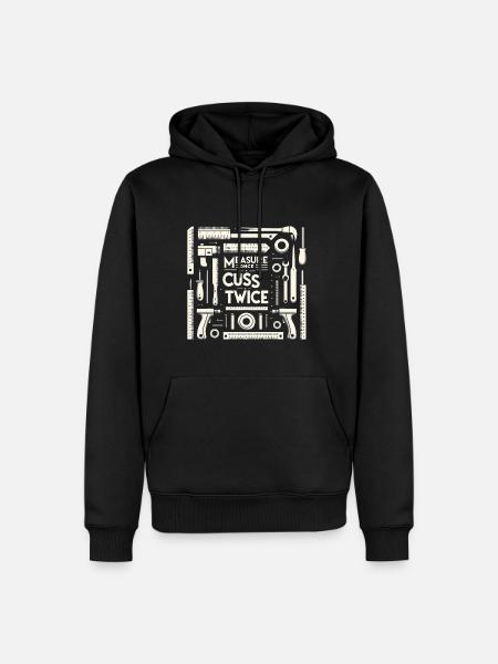 Measure Once Cuss Twice 8 - Männer Premium Bio Hoodie - Schwarz