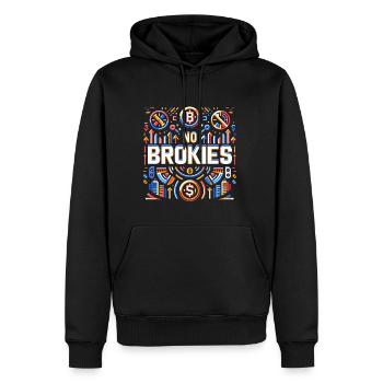 No Brokies 7 - Männer Premium Bio Hoodie - Schwarz - Vorne - Nico (187cm)