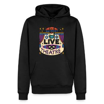 Support Live Theatre 5 - Männer Premium Bio Hoodie - Schwarz - Vorne - Nico (187cm)