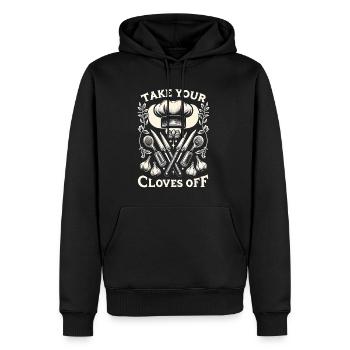 Take Your Cloves Off 5 - Männer Premium Bio Hoodie - Schwarz - Vorne - Nico (187cm)