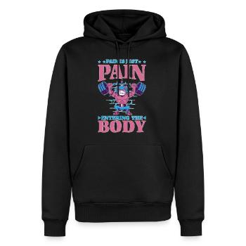 Pain Is Just Pain Entering The Body 5 - Männer Premium Bio Hoodie - Schwarz - Vorne - Nico (187cm)