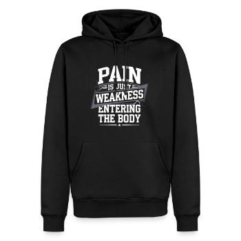 Pain Is Just Pain Entering The Body 4 - Männer Premium Bio Hoodie - Schwarz - Vorne - Nico (187cm)