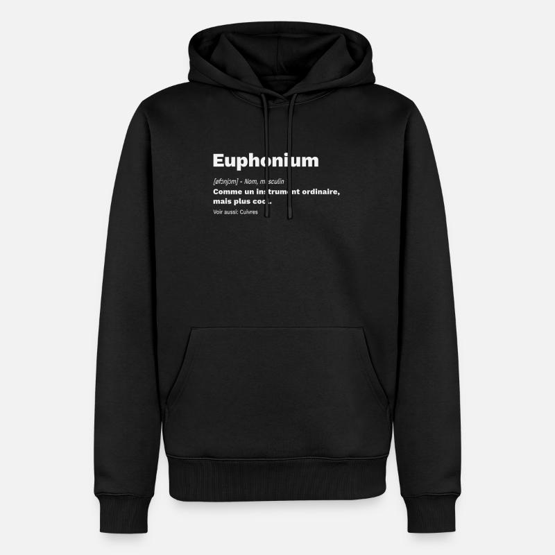 Euphonium Lexique Définition Cuivres - Männer Premium Bio Hoodie - Schwarz