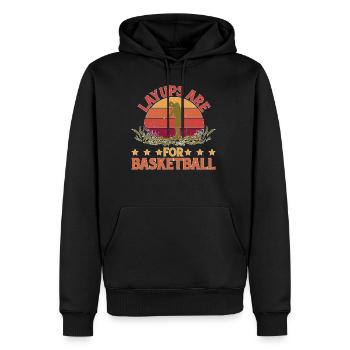 Layups Are For Basketball 5 - Männer Premium Bio Hoodie - Schwarz - Vorne - Nico (187cm)