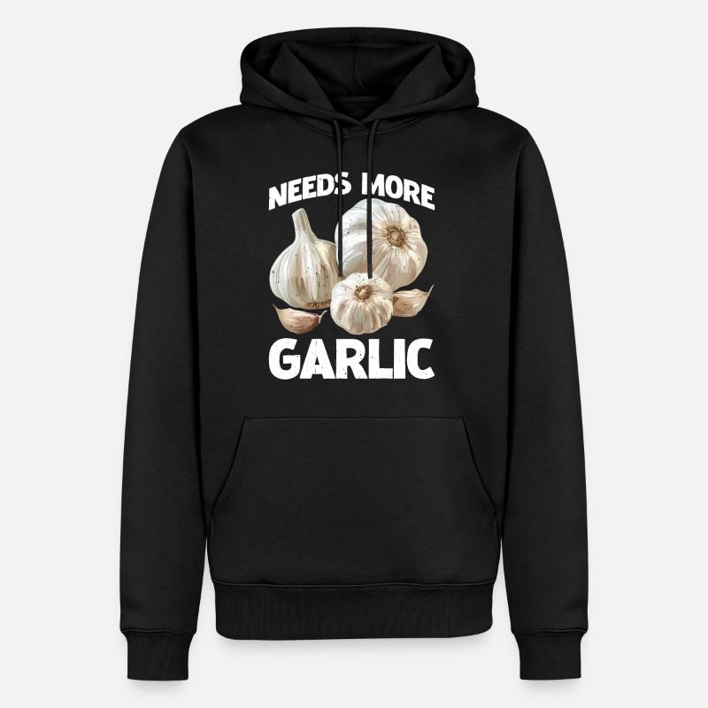 Needs More Garlic 2 - Männer Premium Bio Hoodie - Schwarz