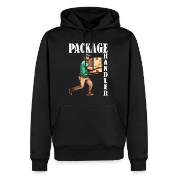 Package Handler 6 - Männer Premium Bio Hoodie - Schwarz - Vorne - Nico (187cm)