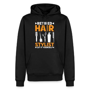 Retired Hair Stylist Cut It Yourself 3 - Männer Premium Bio Hoodie - Schwarz - Vorne - Nico (187cm)