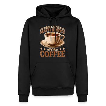 Will Give Math Advice For Coffee - Männer Premium Bio Hoodie - Schwarz - Vorne - Nico (187cm)