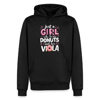 Viola Viola Donut Violist Love Doughnut - Sweat à capuche Premium bio Homme - noir - Devant - Nico (187cm)