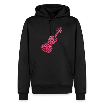 Bratsche Viola Geige Violine Herz Kunst Heart Art - Männer Premium Bio Hoodie - Schwarz - Vorne - Nico (187cm)