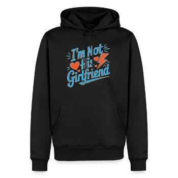 I'm Not His Girlfriend 5 - Männer Premium Bio Hoodie - Schwarz - Vorne - Nico (187cm)