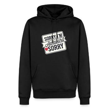 Sorry I'm Awkward Sorry 20 - Männer Premium Bio Hoodie - Schwarz - Vorne - Nico (187cm)