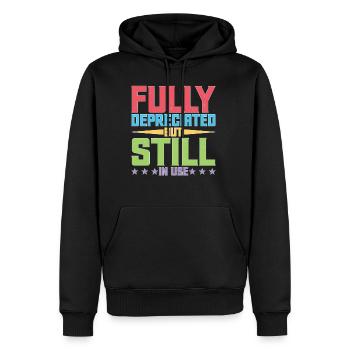 Fully Depreciated But Still In Use 37 - Männer Premium Bio Hoodie - Schwarz - Vorne - Nico (187cm)