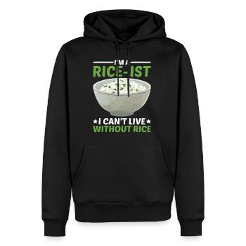 I'm A Rice-ist I Can't Live Without Rice 8 - Männer Premium Bio Hoodie - Schwarz - Vorne - Nico (187cm)