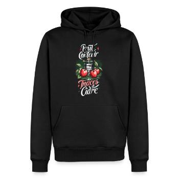 Peut Contenir des Traces de Cidre Apfelwein Fun - Männer Premium Bio Hoodie - Schwarz - Vorne - Nico (187cm)