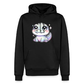 Super Cute Kawaii Baby Crocodile - Männer Premium Bio Hoodie - Schwarz - Vorne - Nico (187cm)