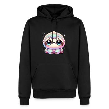 Super Cute Kawaii Baby Sloth - Männer Premium Bio Hoodie - Schwarz - Vorne - Nico (187cm)
