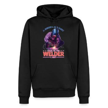 A Grinder And Paint Make Me The Welder I Ain't - Männer Premium Bio Hoodie - Schwarz - Vorne - Nico (187cm)