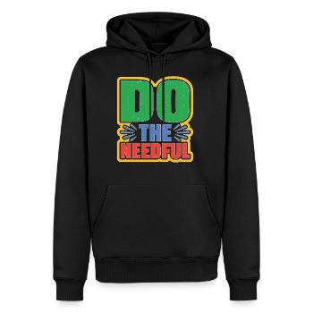 Do The Needful - Männer Premium Bio Hoodie - Schwarz - Vorne - Nico (187cm)